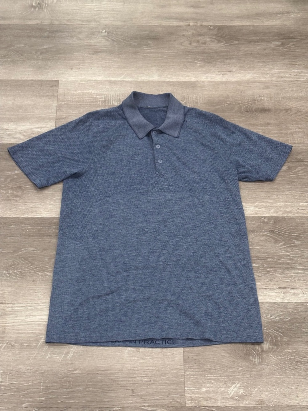 Lululemon Evolution Short Sleeve Polo Shirt Mens S Blue Golf Training Stretch